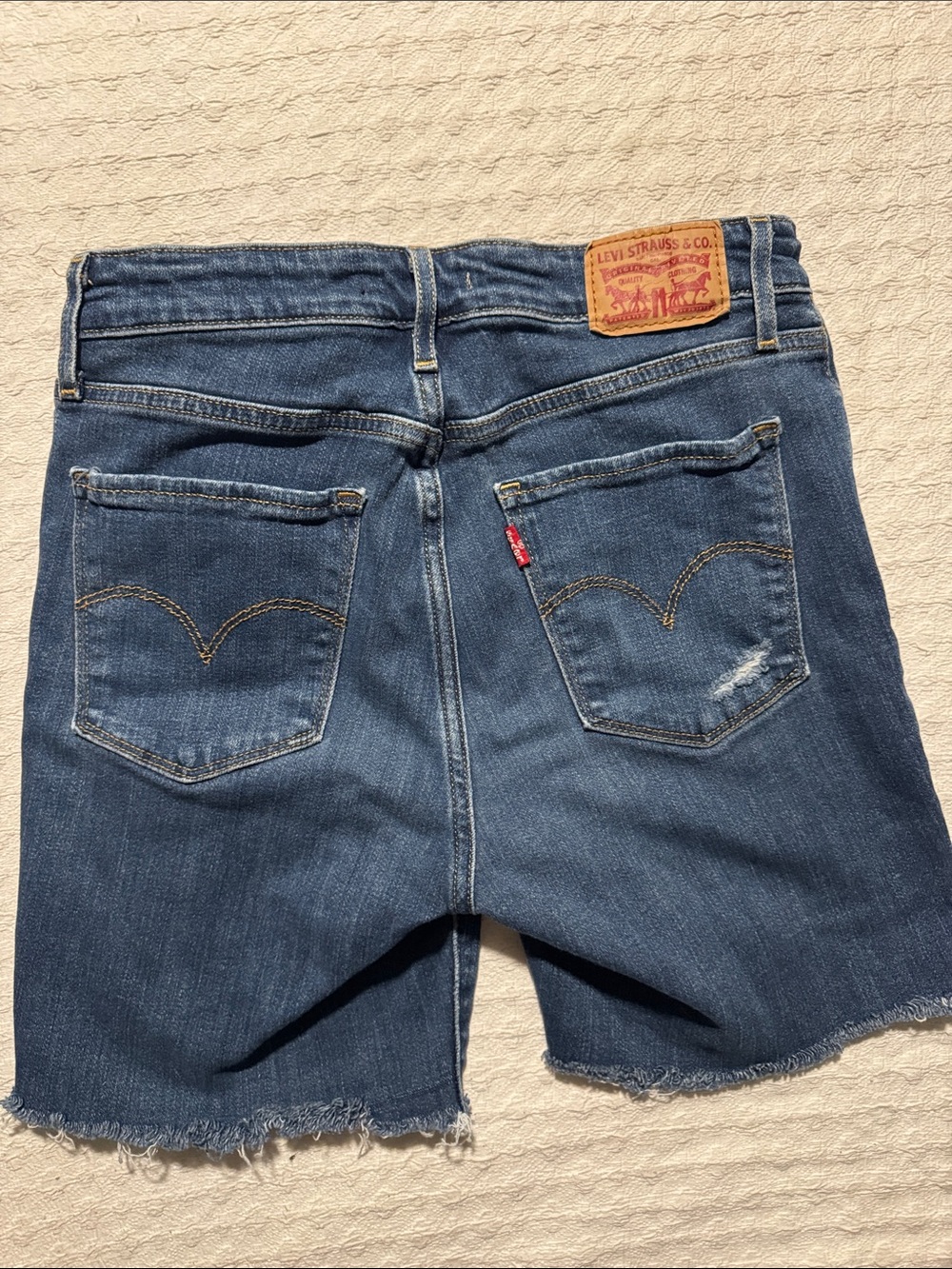 Levi's Medium Blue Denim Cutoff Shorts